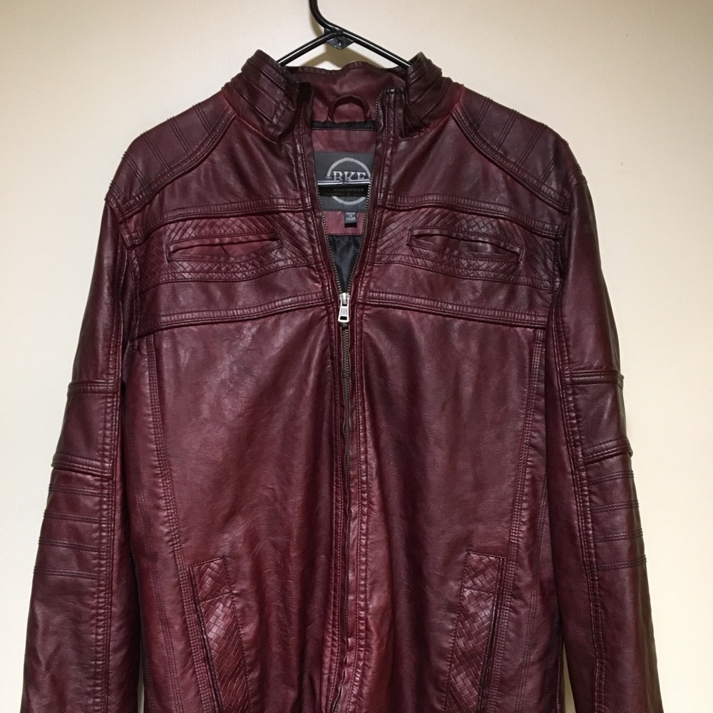 Bke leather motorcycle jacket